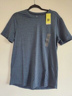 All In Motion Soft Stretch Medium Blue Heather Athletic Workout Activewear NWT